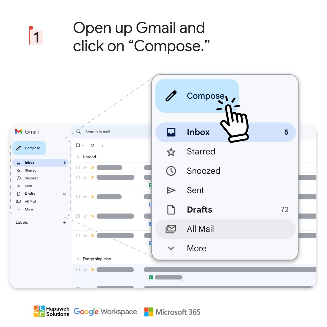 hapaweb's tweet photo. Tired of late-night email drafts?
Take charge with Gmail's secret weapon: Email Scheduling! 🚀💪 
Plan your messages ahead, stay organized, and conquer your inbox like a pro.🌟📩 

#EmailScheduling #ProductivityBoost #Hapawebsolutions #Gmail #Googleworkspace https://t.co/R3rtgqgtMg