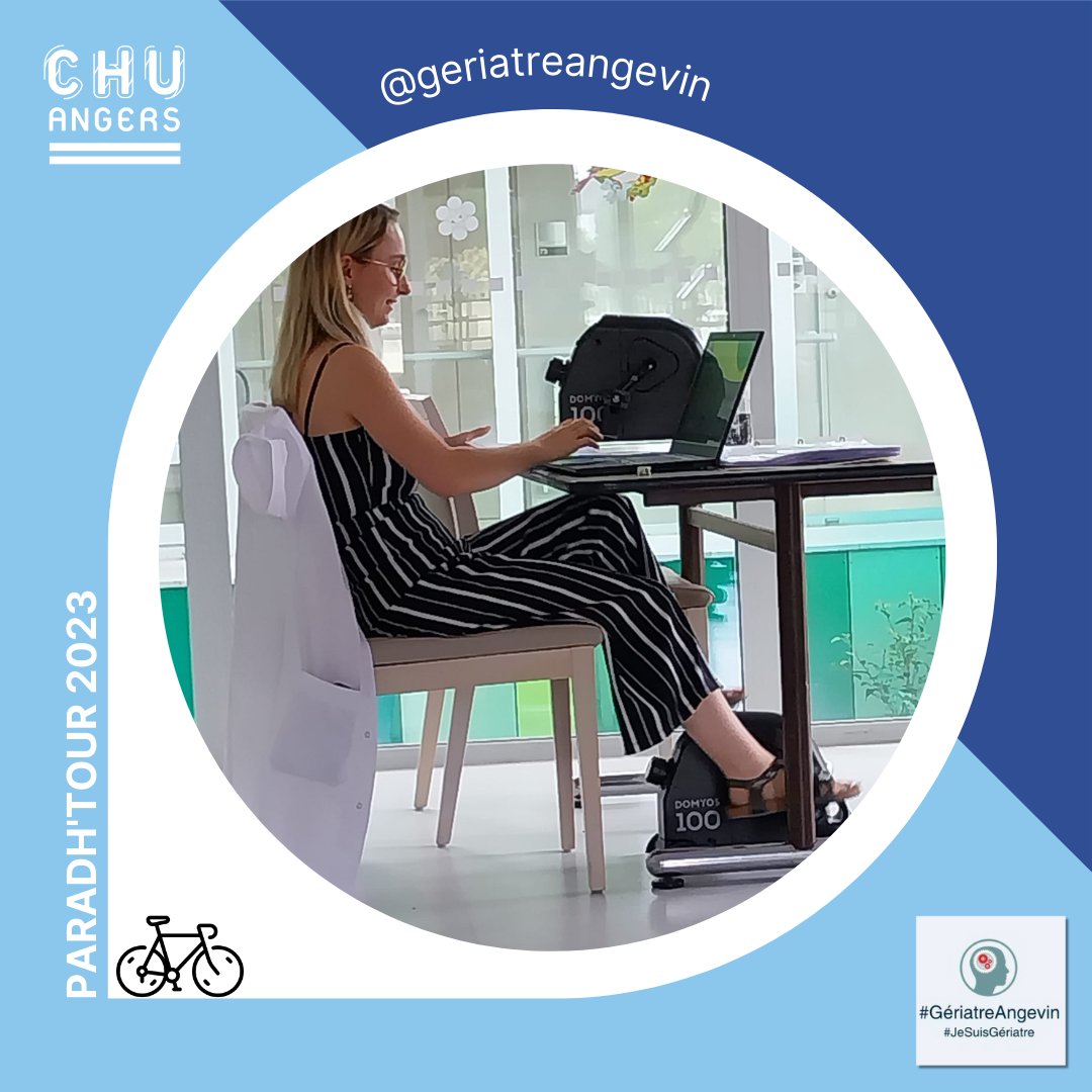 GeriatreAngevin's tweet photo. 🚴‍♀️[𝘙𝘦𝘵𝘰𝘶𝘳 𝘦𝘯 𝘐𝘮𝘢𝘨𝘦𝘴] Journée évènement  #𝗣𝗔𝗥𝗔𝗗𝗛𝗧𝗼𝘂𝗿!  

🙏Merci aux agents du @chu_angers qui ont participé ce mercredi à la Journée Evènement

Merci également à la présence du @SCOCyclisme et à toutes les personnes qui ont tenu la permanence du stand🤝 https://t.co/1z0UD0fhVo