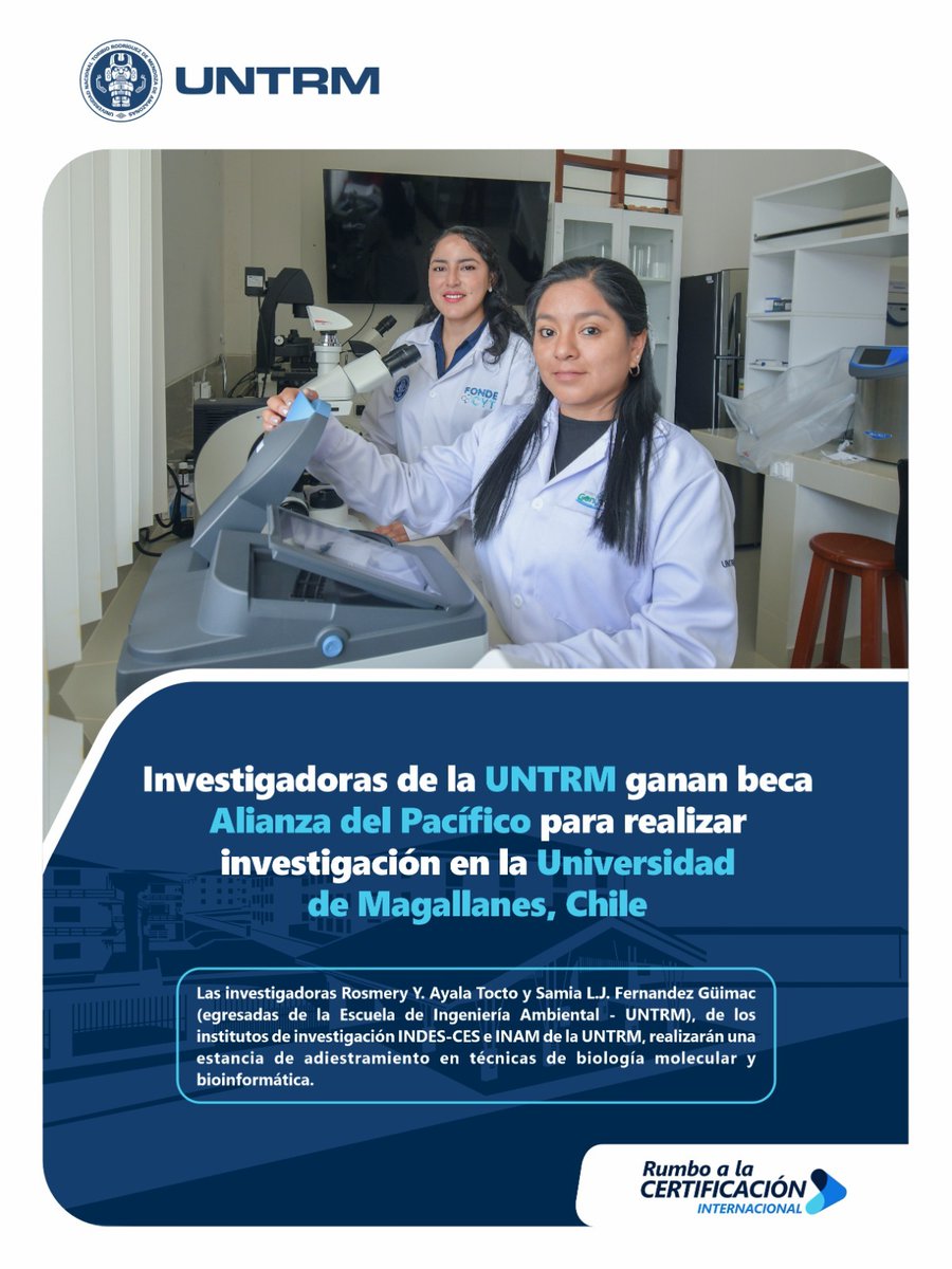 cesindes1's tweet photo. ✅ Investigadoras del @cesindes1 de la @untrm  ganan beca Alianza del Pacífico para realizar investigación en la Universidad de Magallanes, Chile 👏💪👩‍🔬

Mayor info: https://t.co/OnNoYK4yph https://t.co/I8qyNzopHs