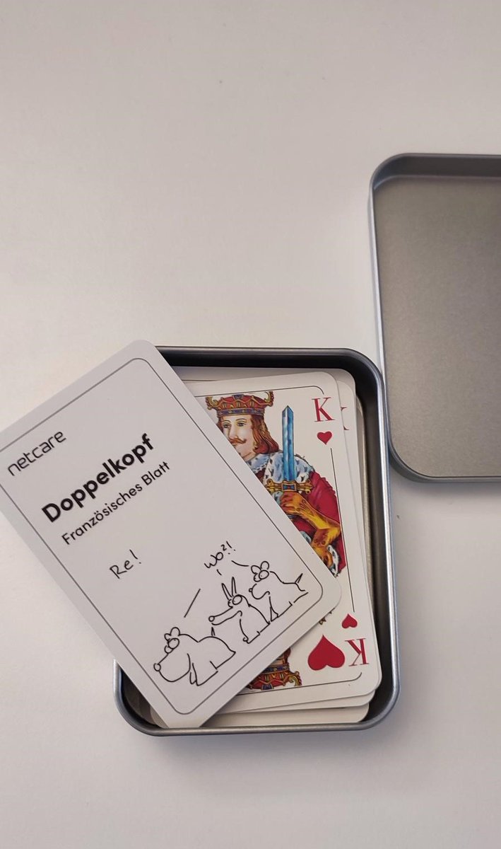 netcare's tweet image. Last weekend, our very own Florian &amp;amp; Jonas represented netcare at the infamous Doppelkopfturnier at University of Mainz. With them: netcare designed card decks and lots of infos about working at netcare. Result: Third place and hopefully soon a big pile of applications 😉.
