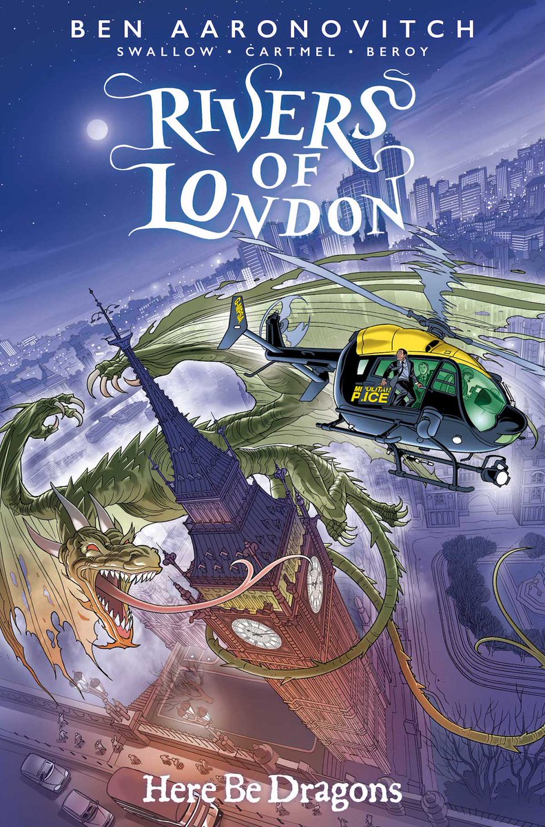 zenoagency's tweet photo. ICYMI, HERE BE DRAGONS #1 is out now! The latest #RiversOfLondon comics series, written by @Ben_Aaronovitch @andrewcartmel &amp; @jmswallow https://t.co/S2EDU9MAS4 @ComicsTitan 

Artwork (and cover A) by @beroy_JM; cover B &amp; C by @DavidMBuisan &amp; @Ana_Dapta. https://t.co/hffJQxcz6Y