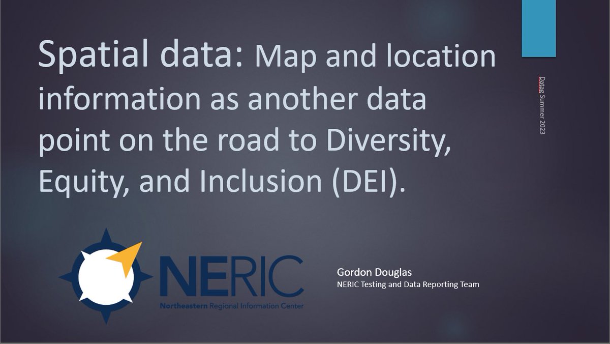 AnneMarieBertra's tweet photo. @NERIC_Testing is at the #DATAG 2923 summer conference. Check out Gordon’s session on Friday! https://t.co/5XPi0eXsh0