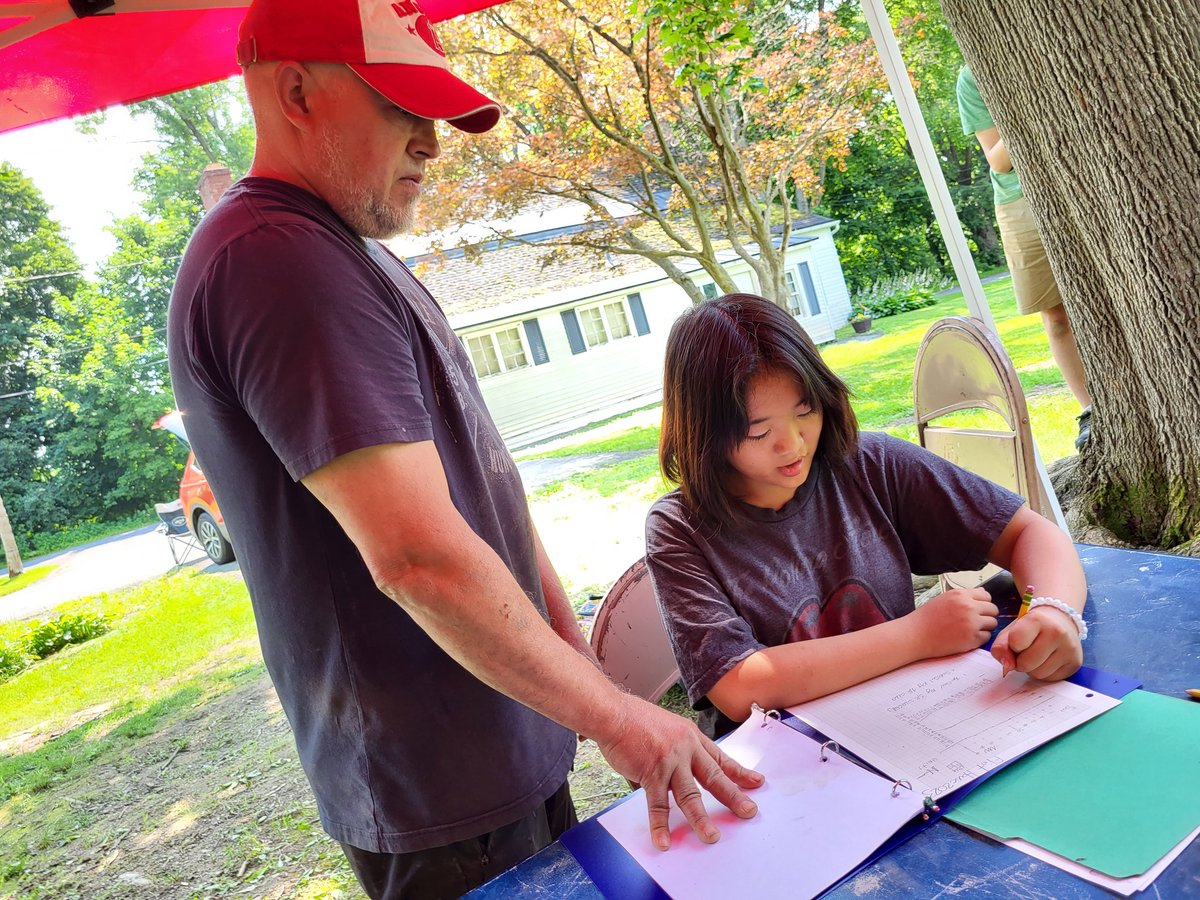 A fun dig this week! #ArchaeologyforKids class finding artifacts at the historic Flint House in Scotia! #history #SUNYSchenectady #archaeology