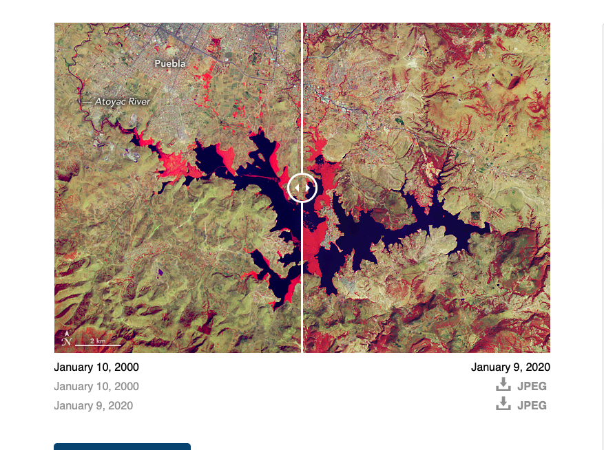 #TBT #waterhyacinth expansion on the #Valsequillo Reservoir in #Mexico.

earthobservatory.nasa.gov/images/147198/…

#WAPMS #invasiveplants #aquaticplantmanagement #invasionecology #ThrowbackThursday