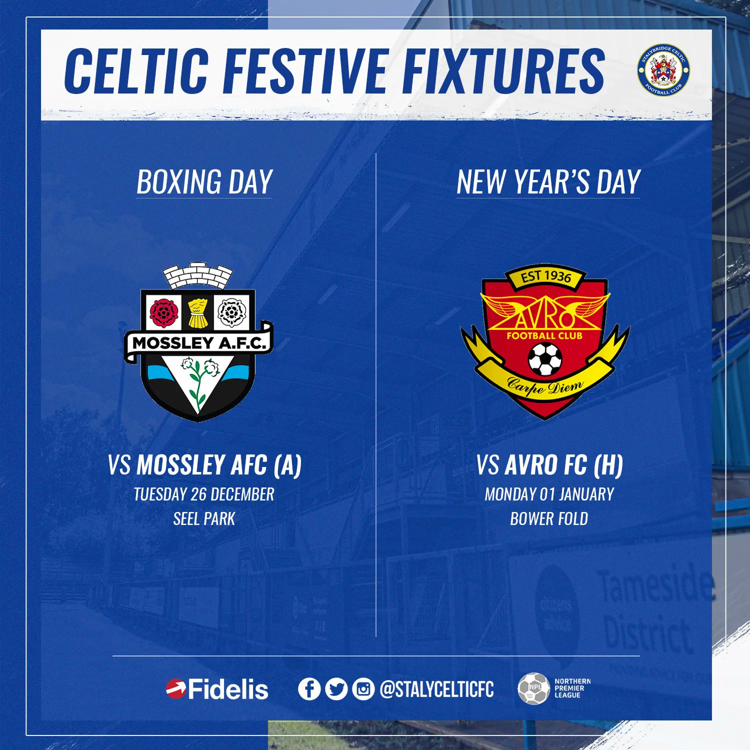 Stalybridge Celtic on Twitter "This season's festive fixtures include