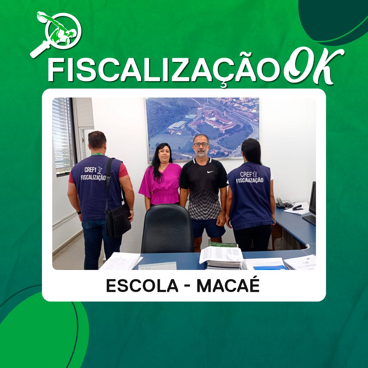 CREF_1's tweet photo. A equipe de fiscalização parabeniza a esta instituição por prestar serviços de qualidade e segurança para seus alunos, cumprindo com suas obrigações frente ao Conselho.
Educação Física Escolar só com profissionais capacitados e registrados ⛹🏽♀
.
#macaérj #cref1 https://t.co/Do57NKwHpg