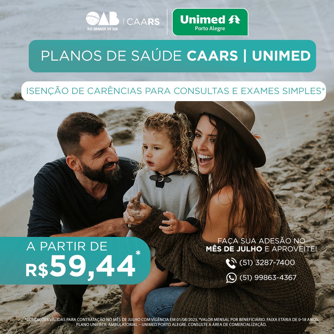 caars's tweet photo. Garanta o bem-estar e os cuidados preventivos que você e sua família merecem com os Planos de Saúde CAARS | UNIMED.

Entre em contato. Este mês, você ganha ISENÇÃO DE CARÊNCIAS PARA CONSULTAS E EXAMES SIMPLES.

Telefone: (51) 3287-7400
WhatsApp: (51) 99863-4367 https://t.co/02HsNmroL8