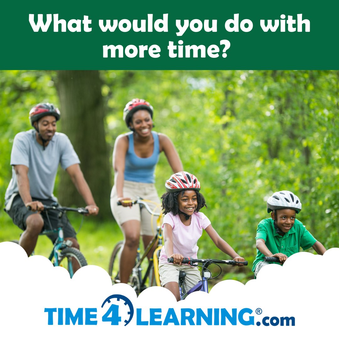 Time4Learning's tweet image. What would you do with more TIME? #Time4Learning can be the perfect solution to simplify your homeschool! Lesson plans - DONE! Instruction - INCLUDED! Grading - TAKEN CARE OF! Our program works to make #homeschooling easy for parents &amp;amp; fun for students! time4learning.com/homeschool-cur…