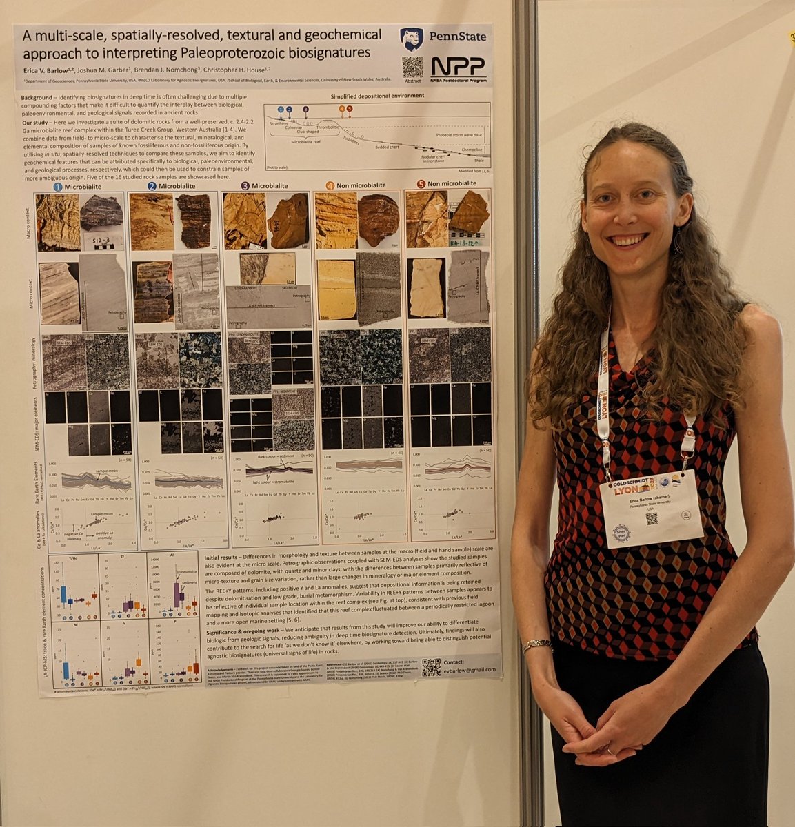 Sneak peak of my poster <a href="/goldschmidt2023/">Goldschmidt</a>! Swing by #373 this afternoon for a closer look at some ~2.4 byo microbialites &amp; their REE+Y patterns 👀