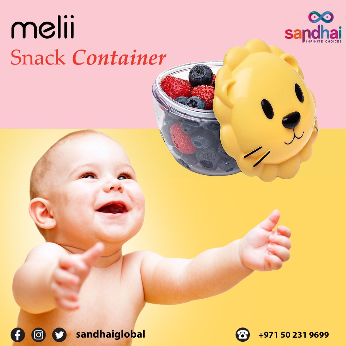 SandhaiGlobal's tweet image. 🌟 Introducing the Melii Snack Container, your new snacking companion! 🍿🍫🥜 

 Contact us
📱-0502319699
Order Now
🌐-slg.smartdx.co/5EJM4i
Visit Store
 sandhai.ae

#SnackInStyle #SandhaiDelights #MeliiSnackContainer