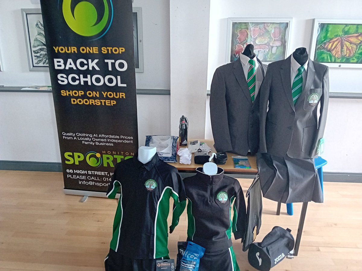 Today we were at Cranbrook Education Campus displaying the uniform.   Thank you for having us.   Uniform available all year in store and online. Best of both from Honiton Sports 🙂