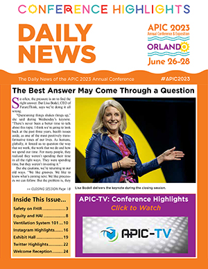 Having #APIC2023 withdrawals? Check out the post-conference highlights issue of APIC Daily News for more news, photos and video clips from Orlando: bit.ly/3XRIXCN