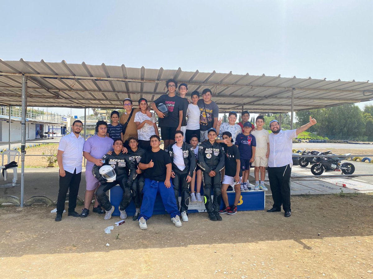 This is the boys teen division of Gan Oufaratsta enjoying go carting! Thanks to our intern Rabbis for keeping these precious teens busy during their summer vacation!