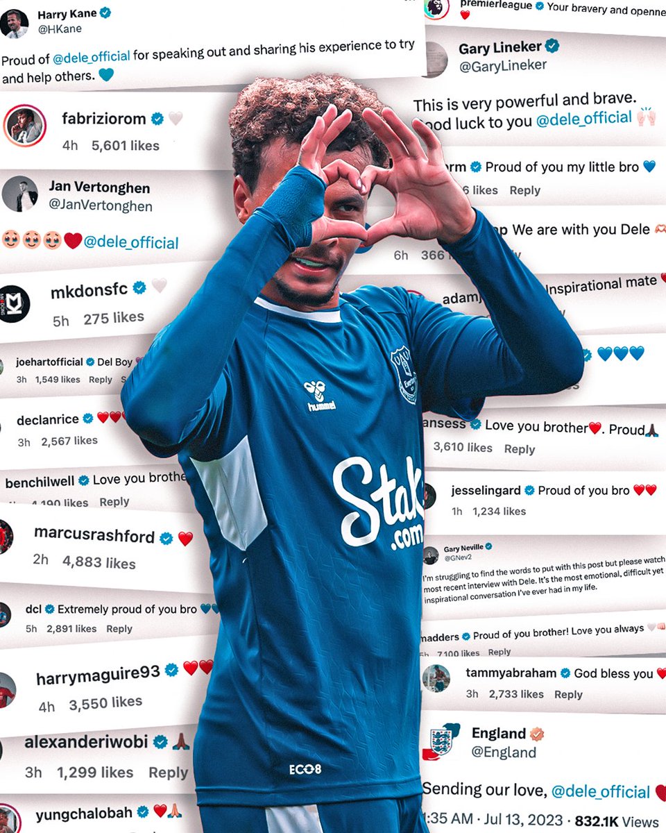 The football world shows its support for Dele ❤️