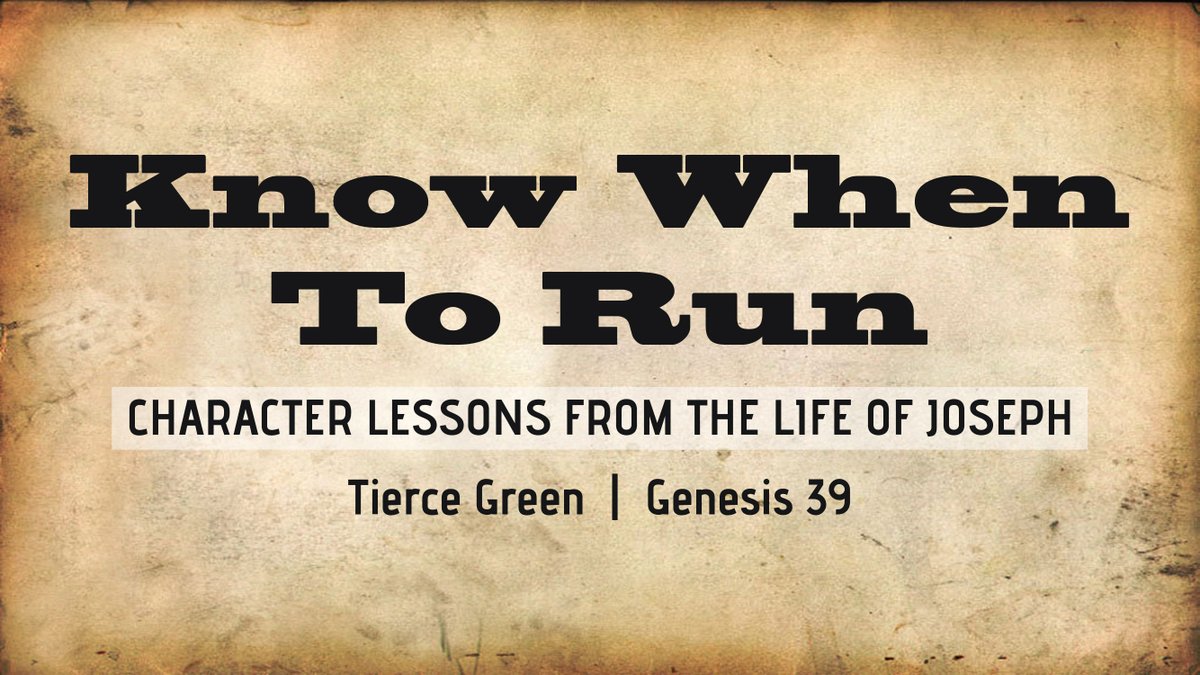 tiercegreen's tweet photo. Are you more concerned about your reputation or your character? (They're not always the same.) Watch this > Know When To Run: Character Lessons From The Life Of Joseph - https://t.co/tUh1hMccIB https://t.co/GGJBAdxgvd