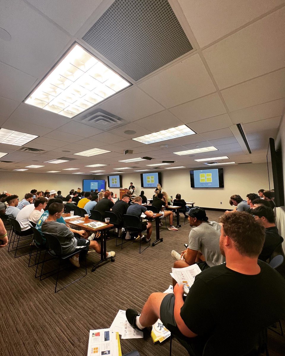 Yesterday our incoming student-athletes got to learn all about nutrition, consent, and healthy relationships! <a href="/WVUSports/">WVU Sports</a> <a href="/wvufuel/">WVU Sports Nutrition</a>