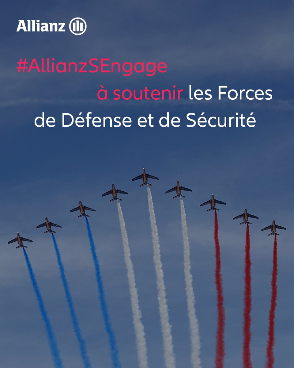 allianzfrance's tweet photo. La Direction Allianz Défense et Sécurité, en collaboration avec l'association Tégo, soutiennent l’ensemble des Forces de Défense et de Sécurité ainsi que leur famille en proposant des solutions d'assurance adaptées aux besoins de chacun.

Belle Fête Nationale !🎉

#AllianzSEngage https://t.co/us5VNkwzdC