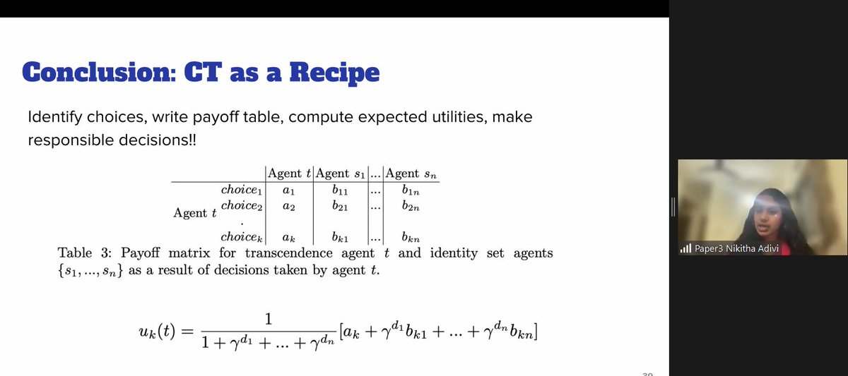 paams_events's tweet photo. #PAAMS23 | Jayati Deshmukh, Nikitha Adivi, and Srinath Srinivasa 🗣️"Resolving the Dilemma of Responsibility in Multi-Agent Flow Networks", in #PAAMS5.
#PAAMSConference https://t.co/hzLJ3d9O9J