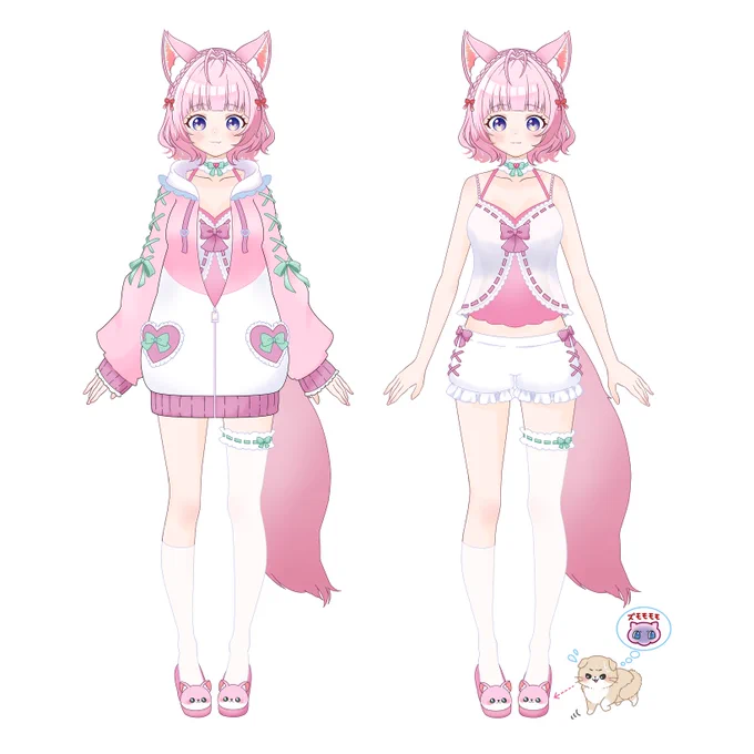 こよちゃんが好きそうなリボンやフリルを詰めてみた! いつか助手くんスリッパ出して欲しい#博衣こより新衣装予想 