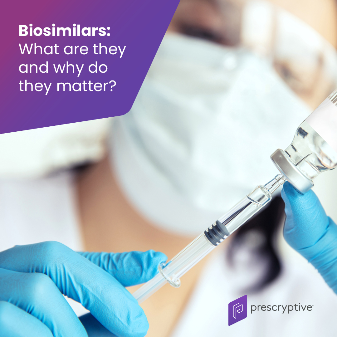 Prescryptive's tweet image. Biosimilars increase access to lifesaving medications at potentially much lower costs. But what are they, and why are they such a hot topic in healthcare? Find out in The Inside Scrypt. spr.ly/6012Pz42n