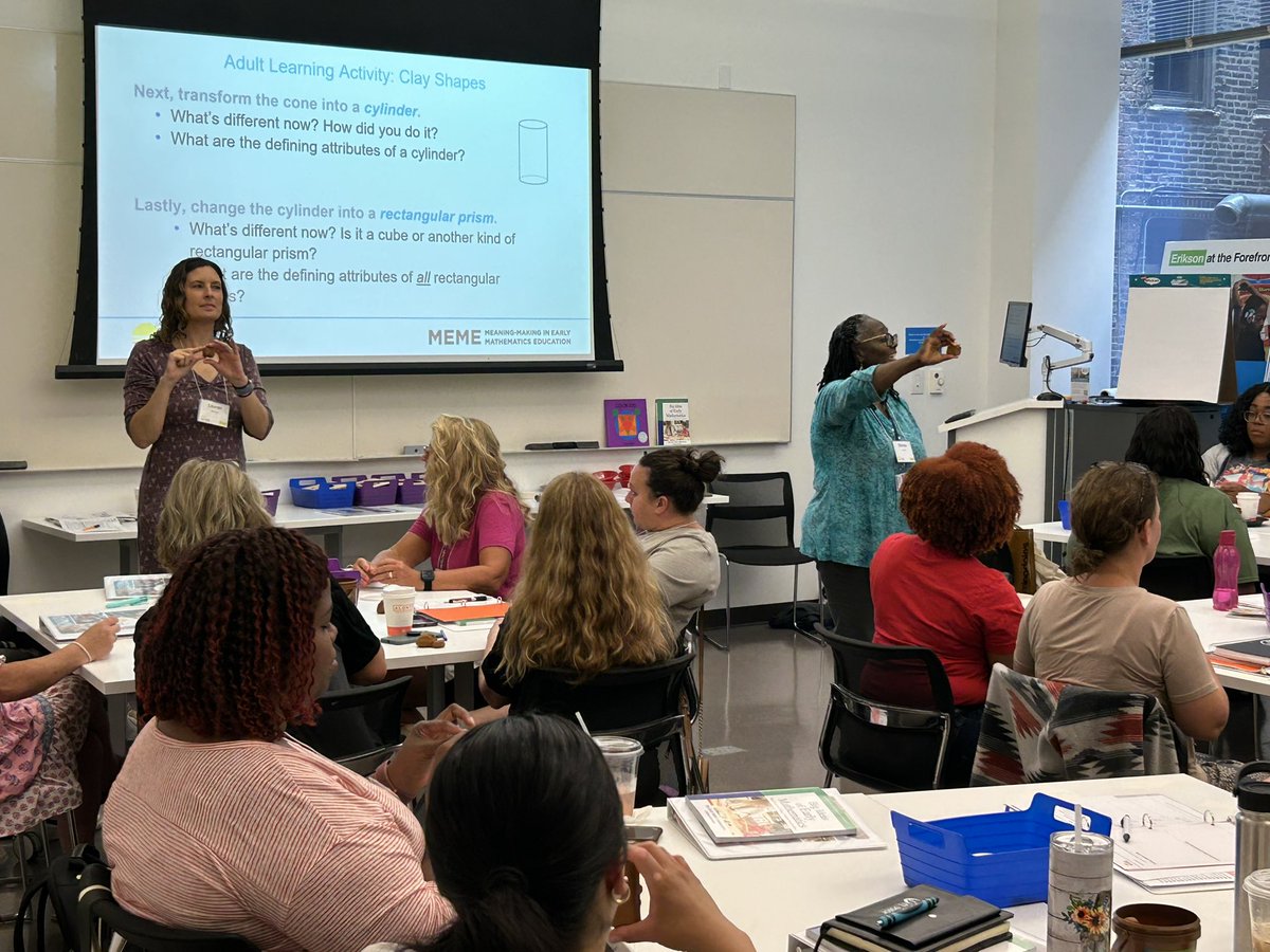 eriksonmath's tweet photo. Day 3 of MEME Summer Institute. Today we talk shapes! #iLoveEarlyMath https://t.co/xc7xfD0nxk