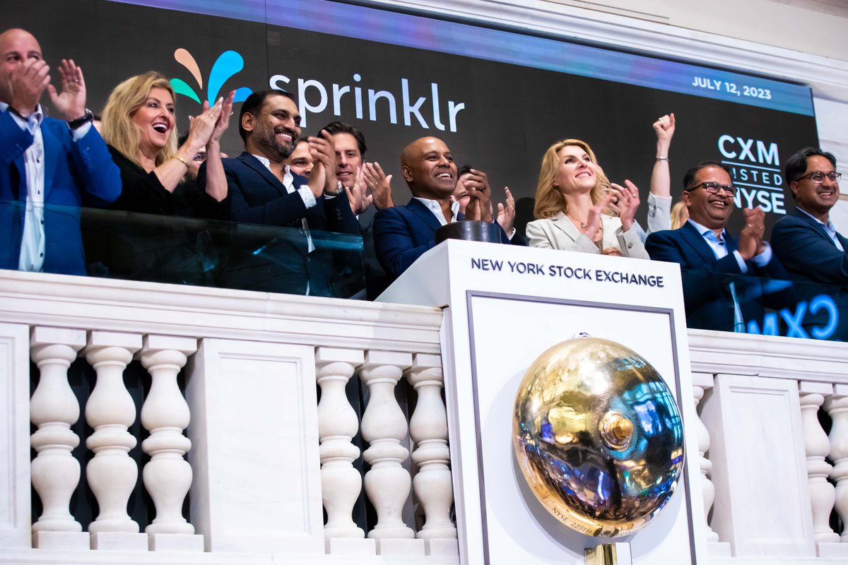 👏 CXM 👏 CXM 👏 CXM 👏

The Sprinklr team returned to the <a href="/NYSE/">NYSE 🏛</a> yesterday for our Investor Day and to celebrate two years since our listing 🎉

$CXM #Sprinklr #UnifiedCXM