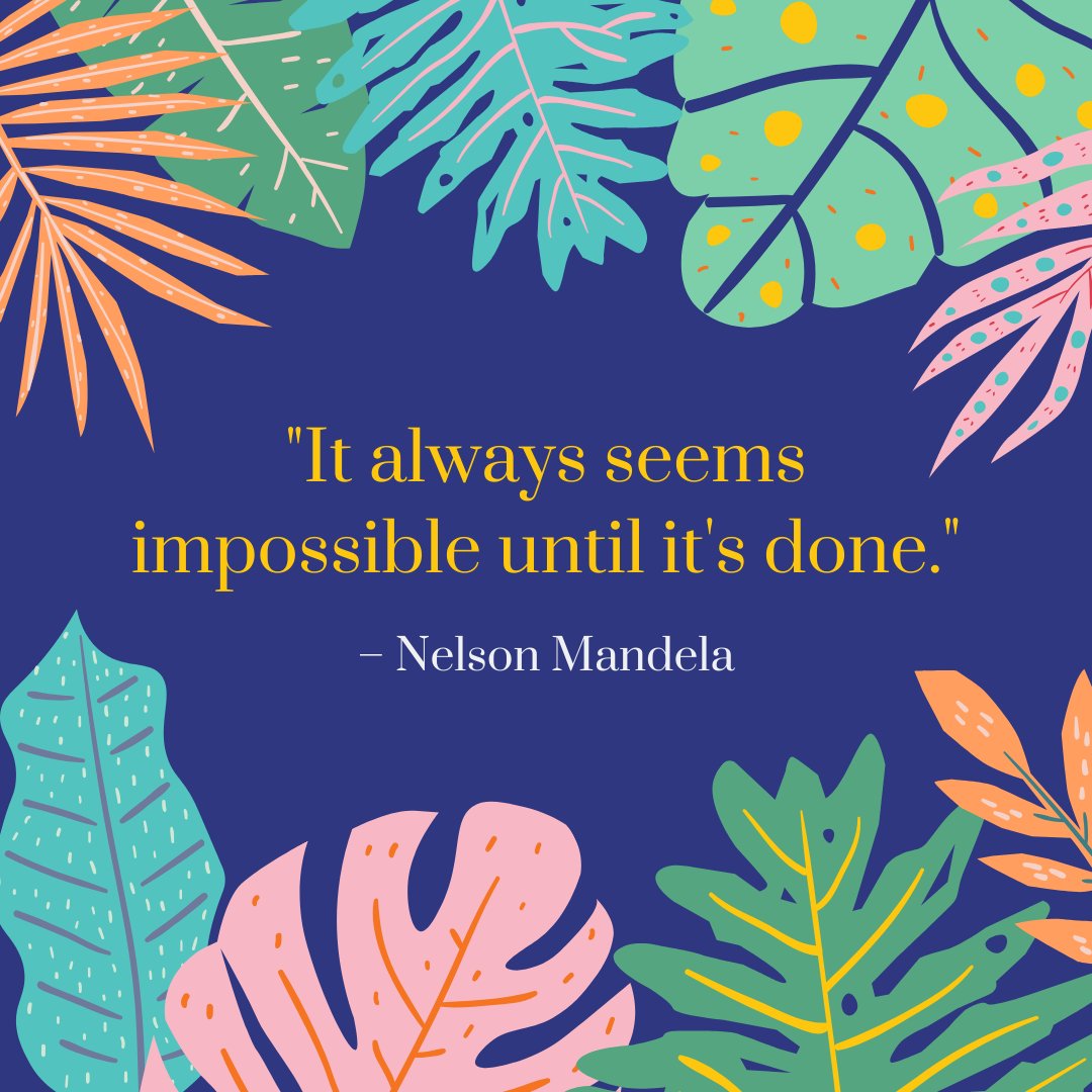 jimmorris1001's tweet photo. “It always seems impossible until it’s done.” - Nelson Mandela https://t.co/wEM93cREan