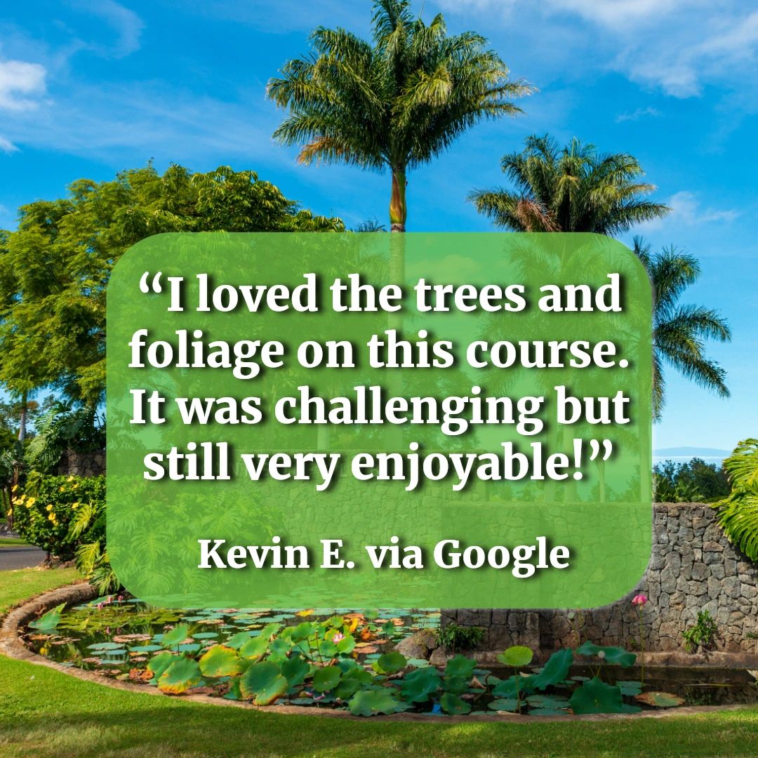 MakaniGolf's tweet photo. Take it from Kevin. When you're looking for a scenic course that will bring out your skills, we're the place to be. 🌴 https://t.co/UzjK8BAz5P