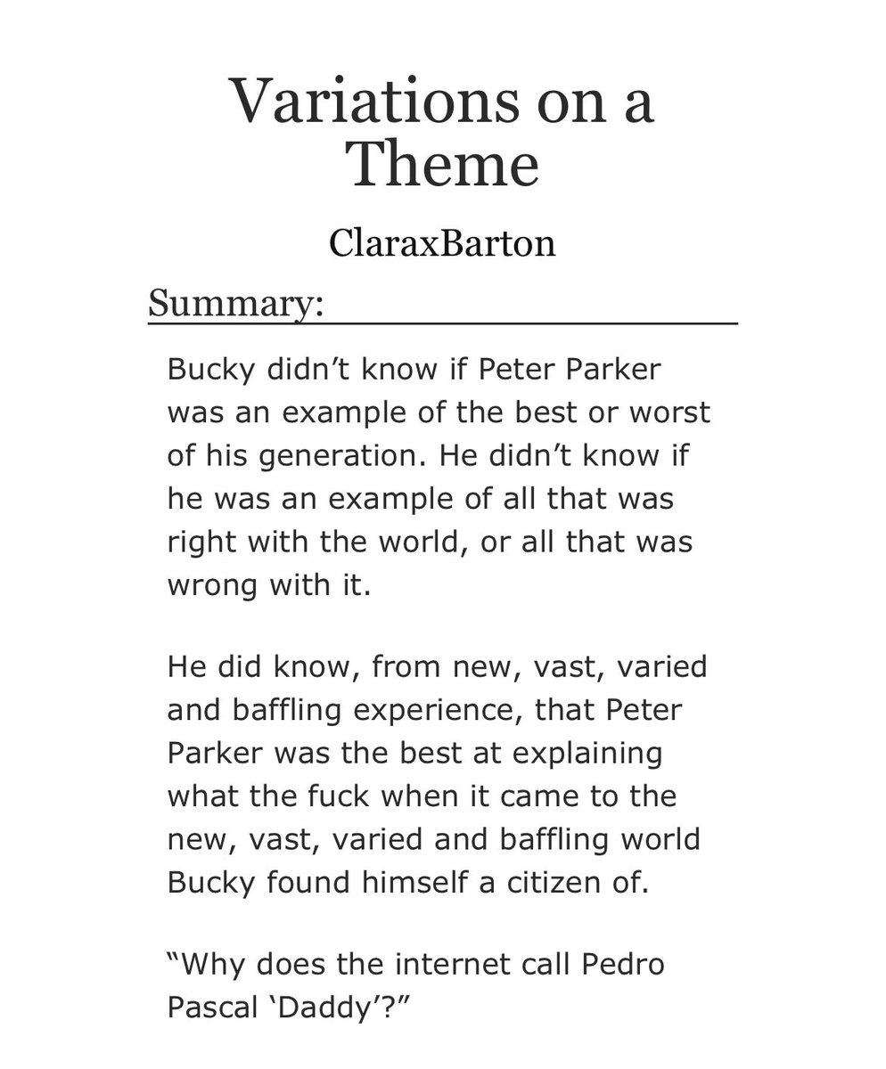 Woke up and wrote a thing. Blame @kangofucb 

archiveofourown.org/works/48554053…