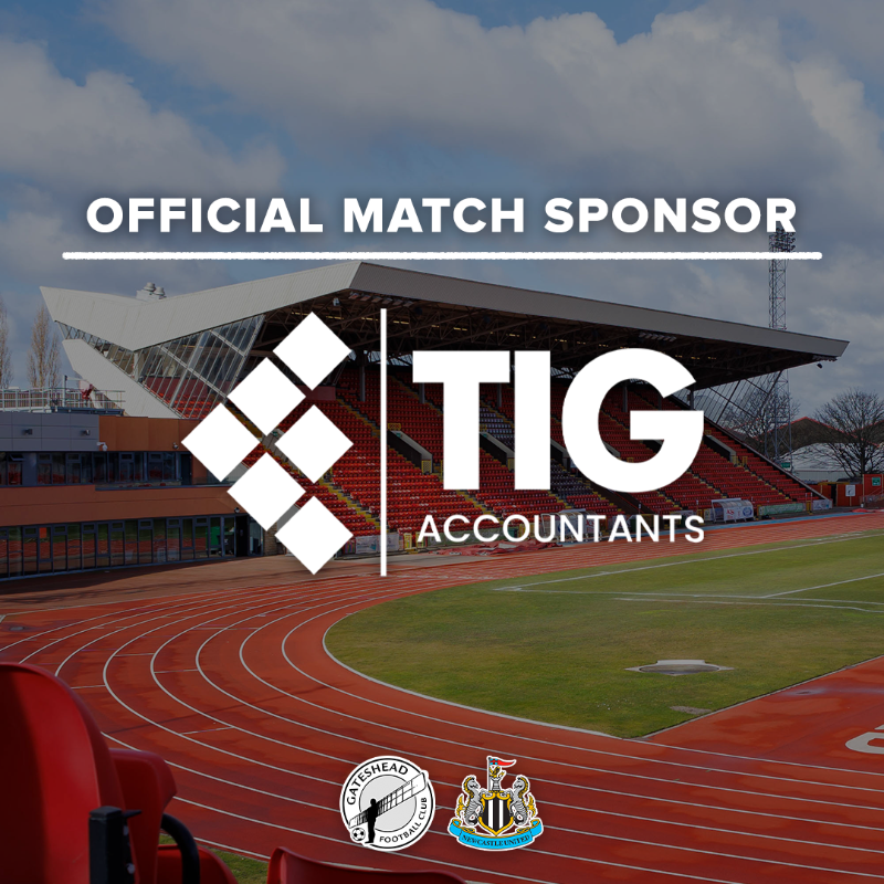 GatesheadFC's tweet photo. Backing us on home turf 🤝

📲 @TIGCorporateFin
⚽️ @ROARMarketing_

#WorClub ⚪️⚫️