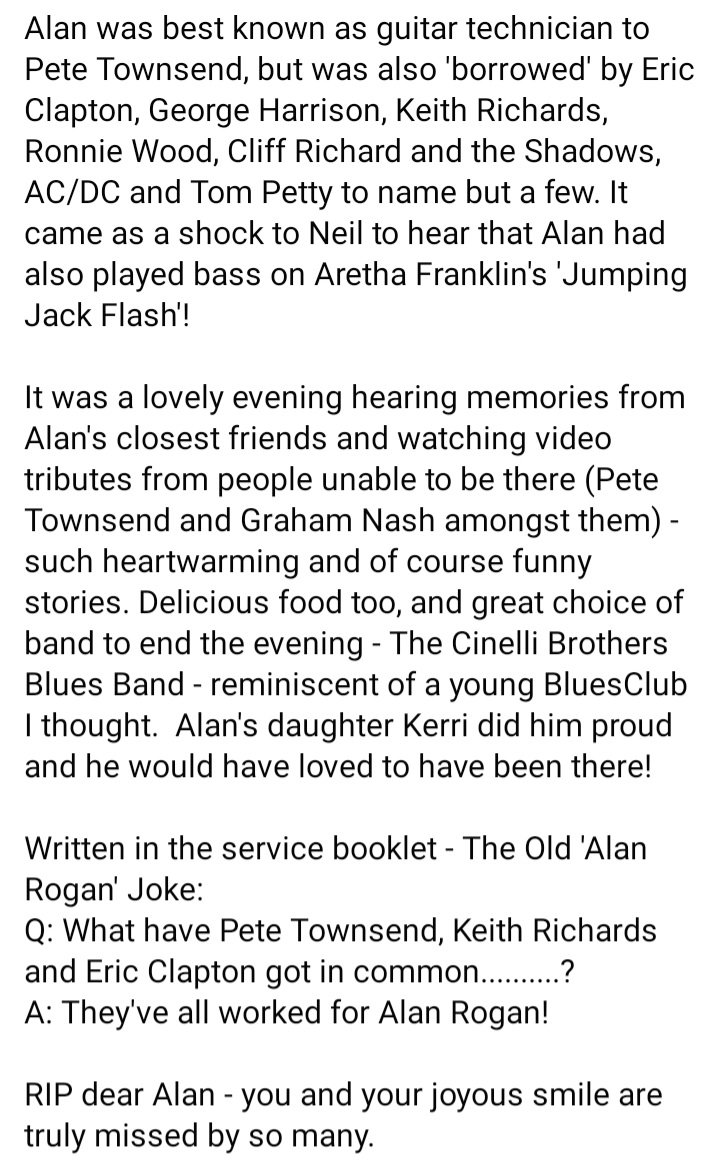 BluesClubBand's tweet photo. Tribute to Alan Rogan , thanks Sue Martin ! https://t.co/U2dpv9TLsp