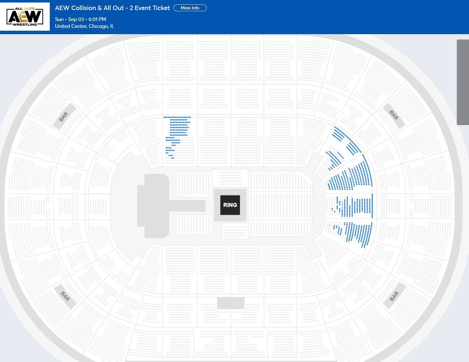 WrestleTix on Twitter "First look at all 3 maps. AEWTicketMap also has images (they got in