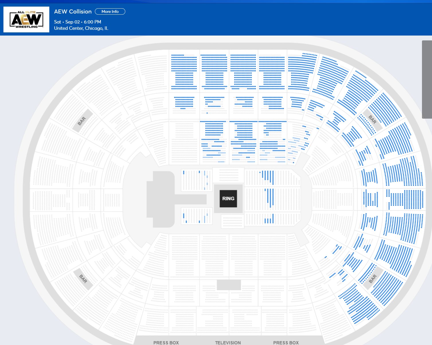 WrestleTix on Twitter "First look at all 3 maps. AEWTicketMap also has images (they got in