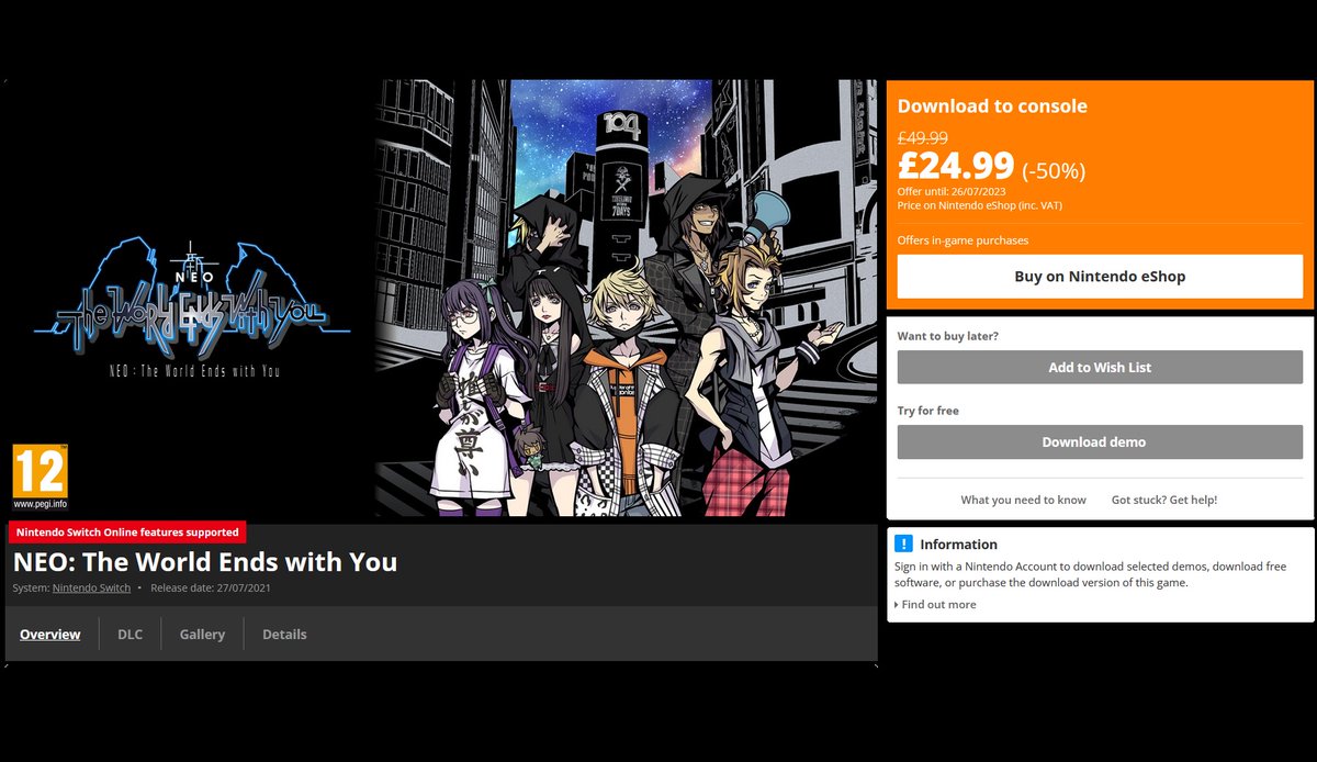 Retwewy's tweet photo. NEO: TWEWY - 50% off on Switch - https://t.co/q6YGvqun9w #NTWEWY #TWEWY https://t.co/Rjw0tHVLRL