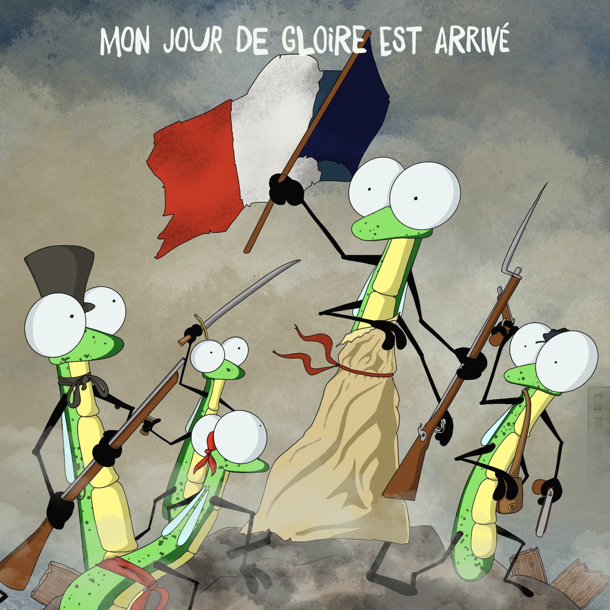 C'est con, le feu d'artifice c'était hier.

#14juillet #14juillet2023 #FeteNationale