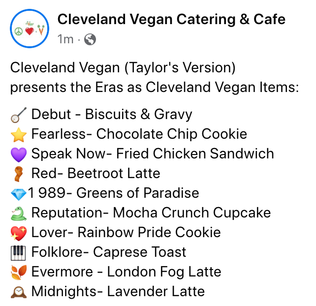 Cleveland Vegan (Taylor's Version)