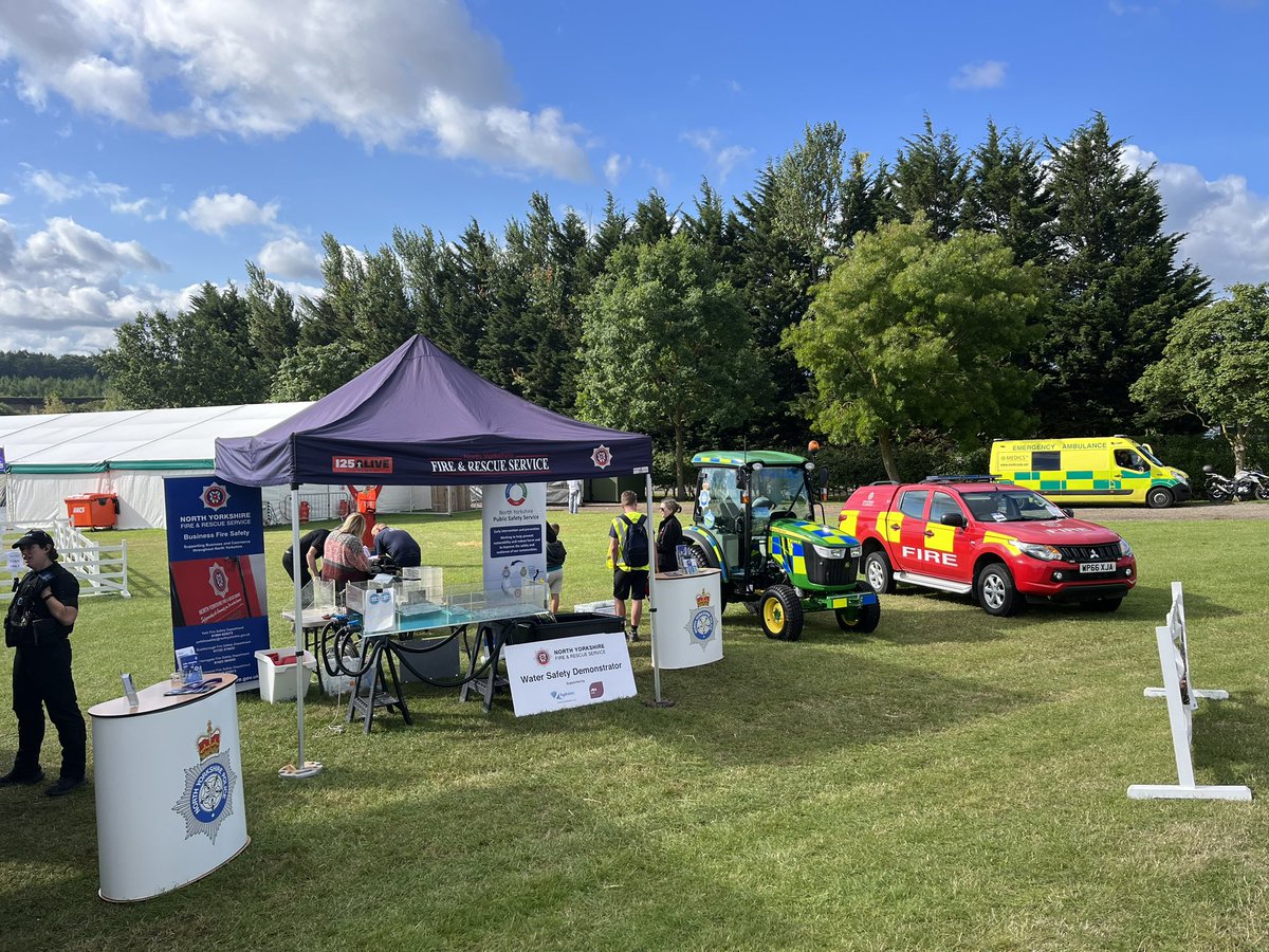 Today I’m at <a href="/greatyorkshow/">Great Yorkshire Show</a> and we have sunshine! ☀️ 
Please visit our stand with police and fire colleagues to hear about the work of @PFCCZoeMetcalfe &amp; <a href="/northyorkspfcc/">Office for Policing, Fire, Crime & Commissioning</a> - with fun activities too! #GYS2023