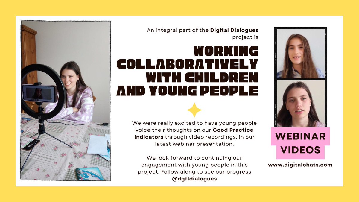 So great to do our first bit of work with young people, for our recent webinar. Collaborative working in creative ways will be vital to the @dgtldialogues project! Link us below 👇🏻 any examples of co-produced interventions/resources you’ve made with CYP ⭐️ #coproduction