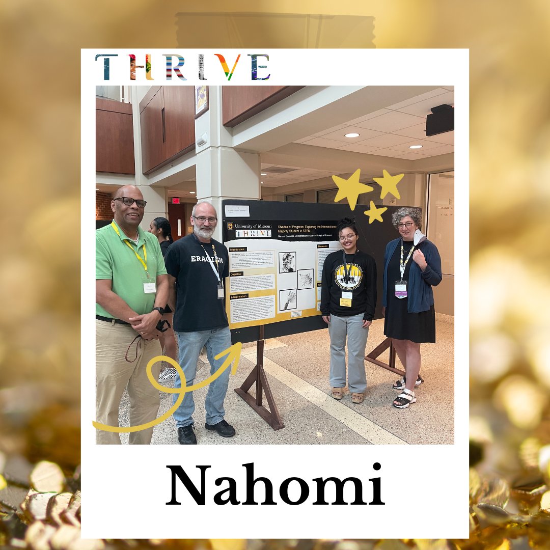 MuThrive's tweet photo. So grateful for Nahomi and their wonderful accomplishments! We highlight Nahomi's PIC Conference poster: 'Shades of Progress: Exploring the Intersections of the New Majority Student in STEM' + Nahomi's Panel Membership! https://t.co/R1kv4N8oXx