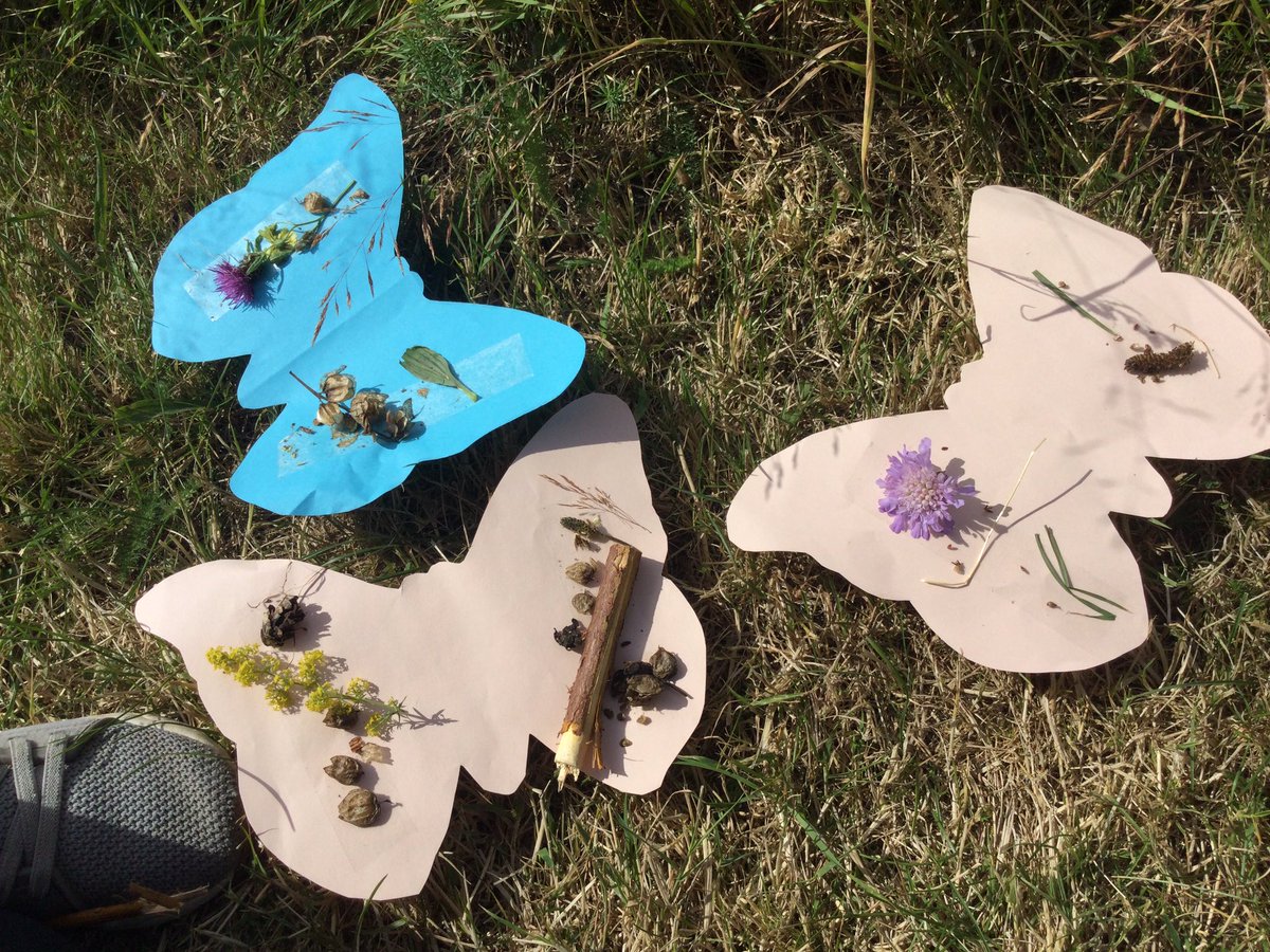 HTAClassSmith's tweet photo. Our last Forest School session! We painted butterflies,decorated their wings with natural materials we found in Ecoland and made a butterfly feeder.Thank you for the lovely party food.Have a safe and happy Summer.#HTAforestschool https://t.co/b24aQhaPSJ