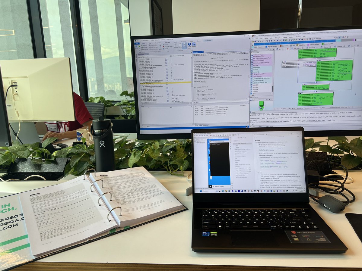 andresroldan's tweet image. Enjoying chapter 5 (Driver Callback Overwrite) of Advanced Windows Exploitation (#awe) course

#osee
@fluidattacks