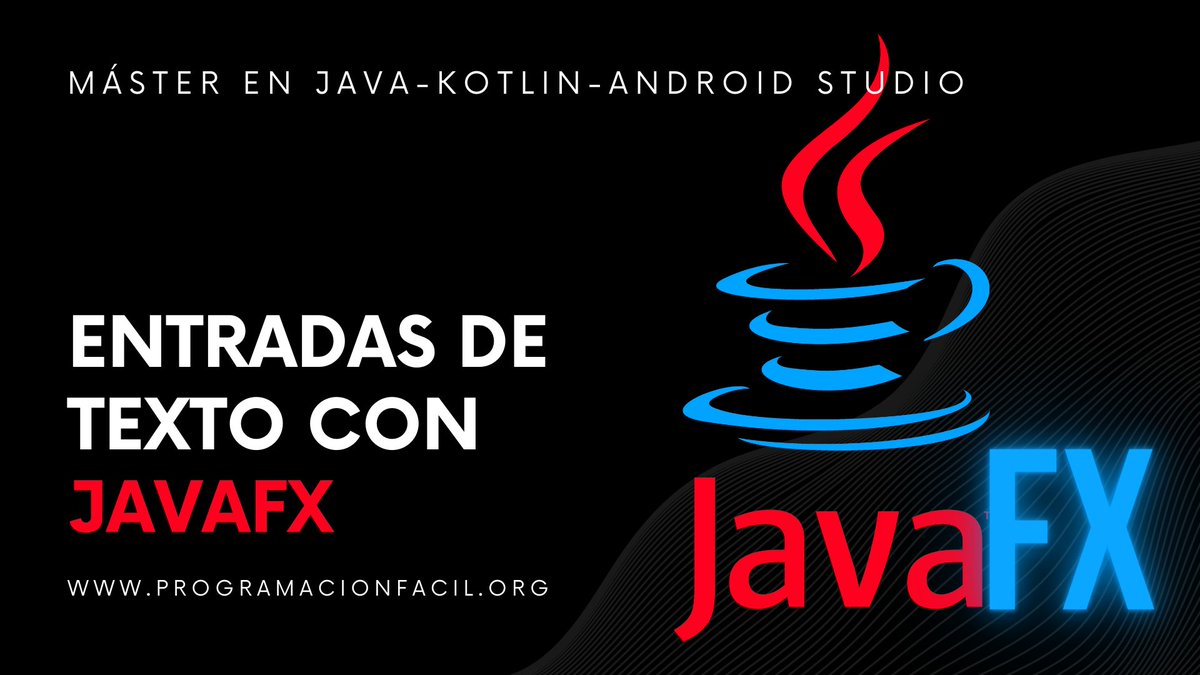 pc_mast3r's tweet image. Entradas de texto con JavaFX - MÁSTER EN JAVA - #36 youtu.be/5etypwJ3rZ8 a través de @YouTube #java #programacionfacil #programacion #javafx