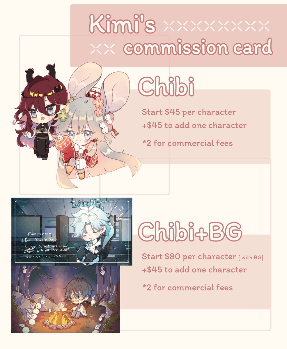 kimi247sleepy's tweet image. ❄️RT is much appreciated (`・ω・´)ゞ
I'll post all of my art service here! feel free to DM if you are interested in them /v\
*the slots for this month are open❄️
if I have new type of my commission I'll update here