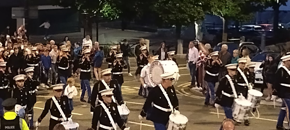 ambutran's tweet image. To round off our Twelfth, Ambutran was in Kilkeel for the Mourne Defenders'  homecoming parade, when most of the town appears to turn out for just one band.