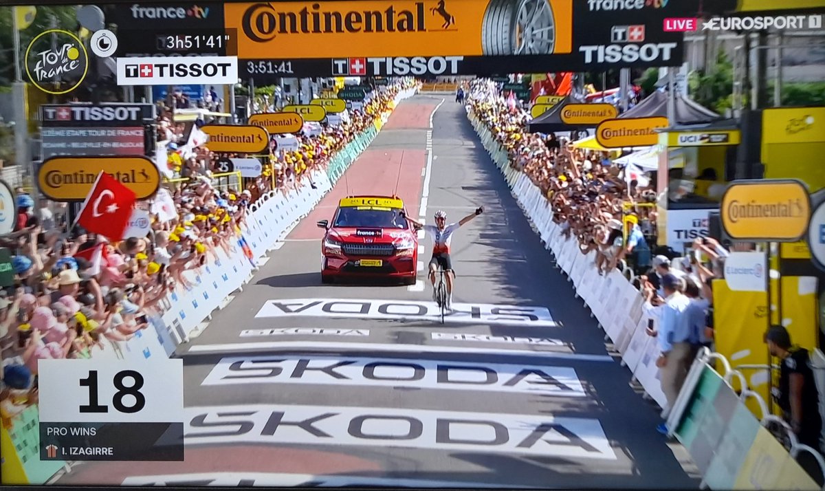 👏🏻👏🏻Segunda victoria española 🇪🇦 en el #TDF2023 Grande Ion Izaguirre 👏🏻
#TourdeFrance #TourdeFrancia