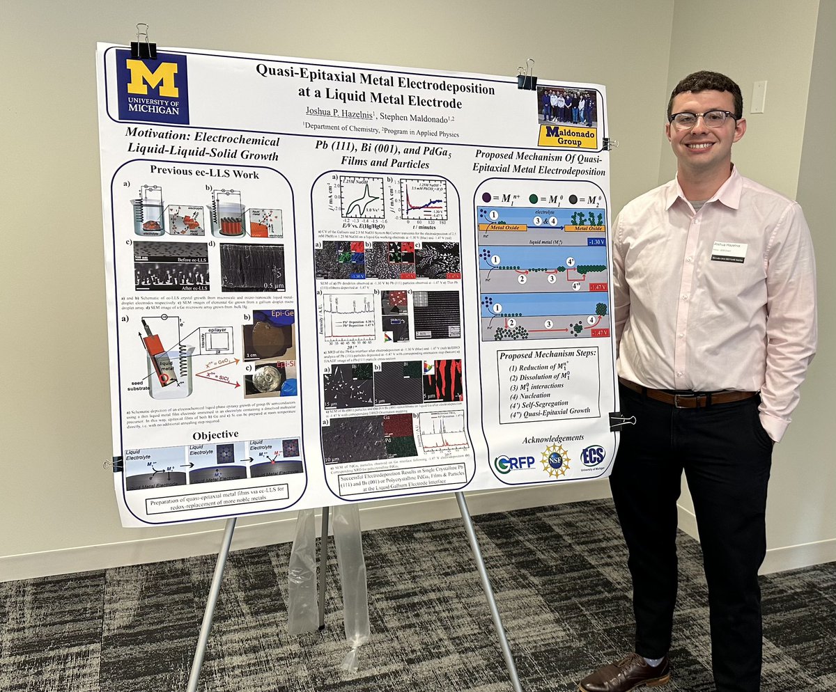 Congrats to Josh H for a great poster presentation at the ECS Detroit Section Global EV event!
#michiganchem
#electrochemistry
