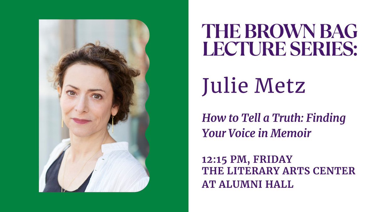CHQLiteraryArts's tweet image. Ever wondered about the process of writing a memoir? Come to Eva and Eve author Julie Metz’s Brown Bag Lecture tomorrow. Free with a ground pass! #chq2023