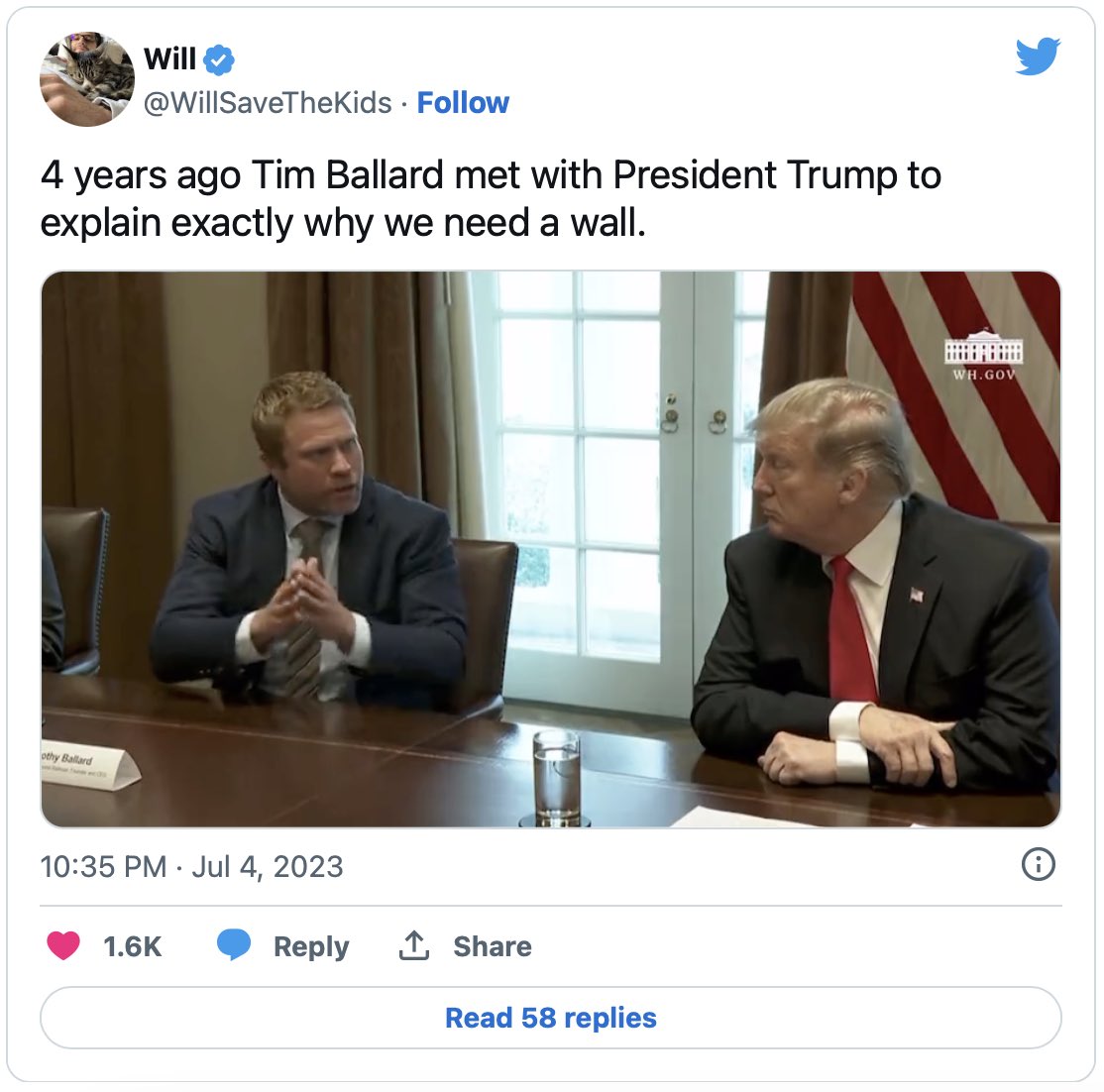 JasonMiller's tweet image. President Donald J. Trump to Host Screening of “Sound of Freedom” at Trump National Golf Club Bedminster

“President Trump will be joined at the screening by Eduardo Verástegui, Jim Caviezel and Tim Ballard.”
 
djt.nucleusemail.com/amplify/v/bKFk…