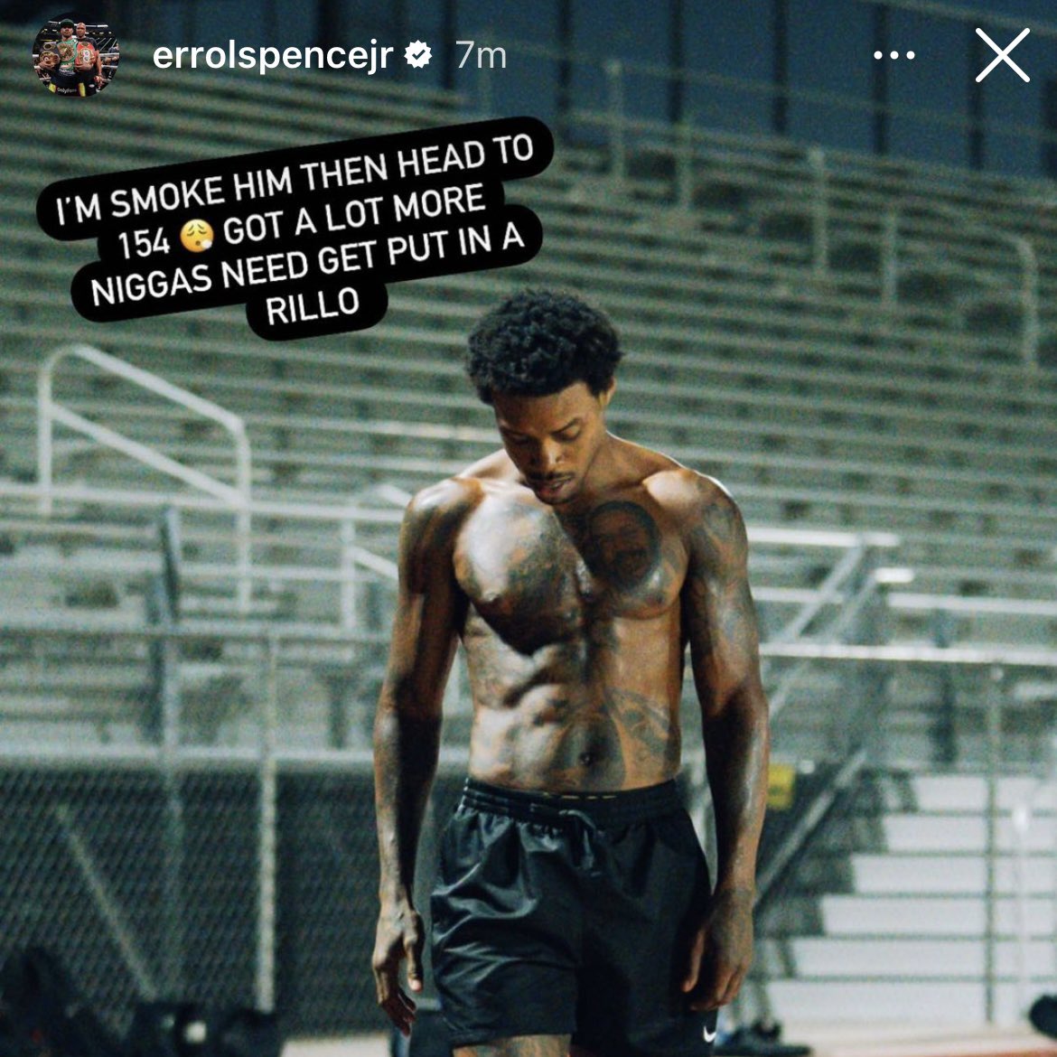 Errol Spence on Instagram today…