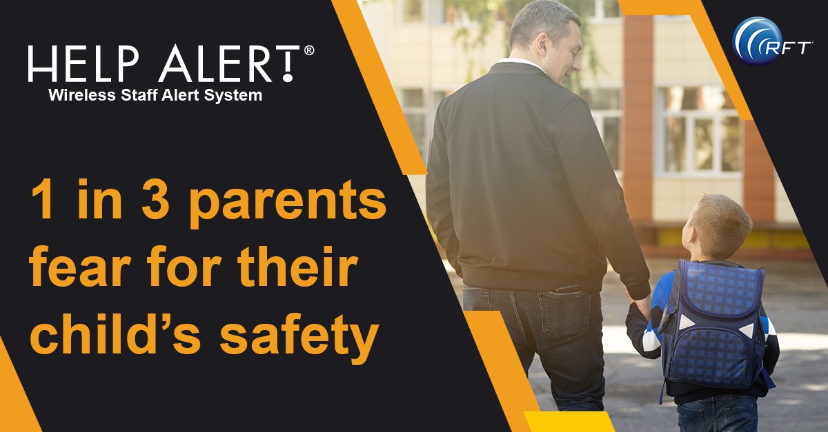RFTWI's tweet photo. Education is changing; 1 in 3 parents fear for their child’s safety. Our Help Alert panic button gives peace of mind to staff, parents &amp; students that help is on the way with a press of a button

#RFTechnologies #HelpAlert #SafetyFirst #StaffSecurity #EnhancedSafety https://t.co/pEjsxxYJ6D